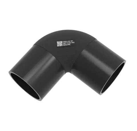 Отвод литой 140 мм сдр17 ПЭ100 90 градусов