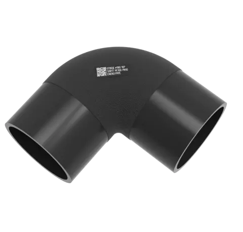 Отвод литой 180 мм сдр17 ПЭ100 90 градусов